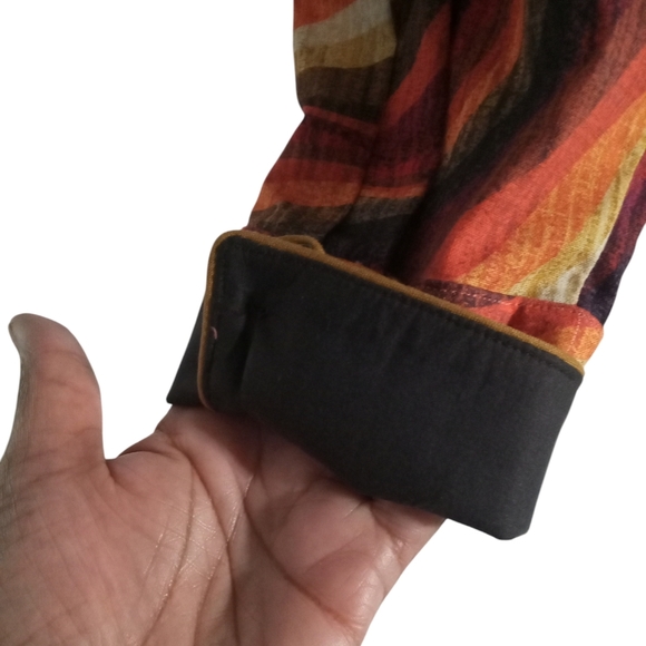 CR Ranchwear Women's Abstract Print Button Up Pro Western Shirt Blouse Large - Picture 5 of 7